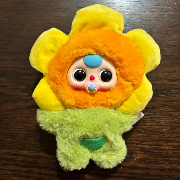 Baby Three Where's Spring Flower Series Plush Confirmed Sunflower w/ Pacifier - Picture 4 of 10